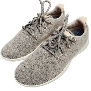 Allbirds Men's Merino Wool Sneakers Pink Gray Marled Wool Runners Size 8 M EUC